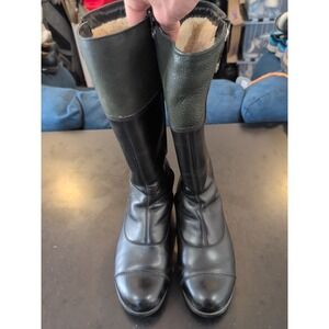 Ugg Australia Barolo Tall Winter Riding Boots Shoes Womens Sz 8 Black Sheepskin
